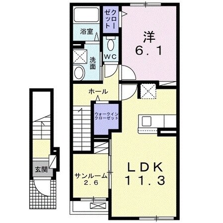 ルシアン　Ｂの物件間取画像